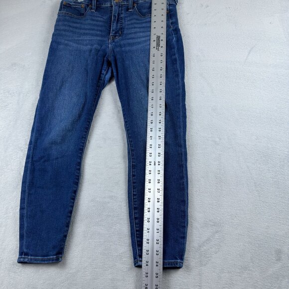 J. Crew 10" High Rise Skinny Jeans Womens Size 28P Medium Wash Denim Blue - Picture 10 of 11